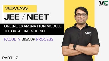 JEE NEET Online Examination Module Tutorial in English - part 7- Faculty Signup process