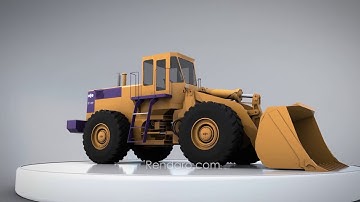 3D loader animated teaser, all main parts introduction