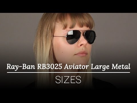 aviator sizes ray ban
