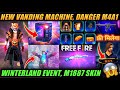 WINTERLAND EVENT NEW BUNDLE | FREE FIRE NEW EVENT | VANDING MACHINE, M1887 SKIN, FF MAX UPDATE