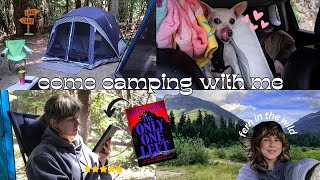 🏕️ camping vlog | planning meals, reading a thriller I couldn't put down, relaxing, & cooking 🌱