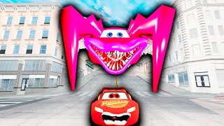 Epic Escape From the Lightning McQueen Demons Eater & Mack Eater cars | McQueen VS McQueen | BeamNG