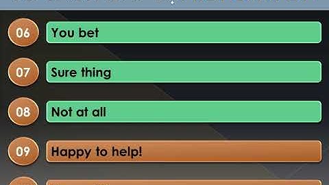 [Video] 10 CÁCH ĐÁP LẠI LỜI "CẢM ƠN" BẰNG TIẾNG ANH