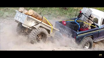 1966 Chevrolet C-10 suspension action in soft ash (Gmade sawback 4LS chassis)