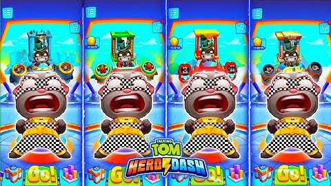 Talking Tom Hero Dash : Hero Tom Black And White Colour Suit & Saving All Heroes - Full Gameplay