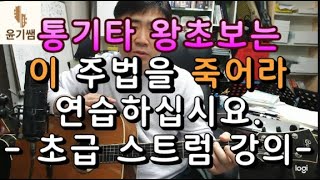 왕초보 기타는 주법의 시작을 잘 하셔야 합니다. / 통기타주법의 기본 / 윤기쌤 / 통기타강좌