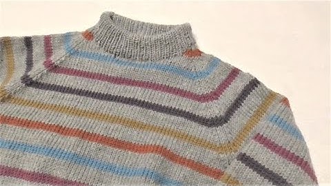 Raglan decrease on sweater, step by step, including connecting sleeves to body.
