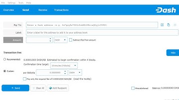 Dash Core Transaction Fee Structure | How To Reduce Crypto Fees | DASH