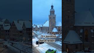 Snowfall at St. Laurentius Church ❄️ | Altdorf, Germany