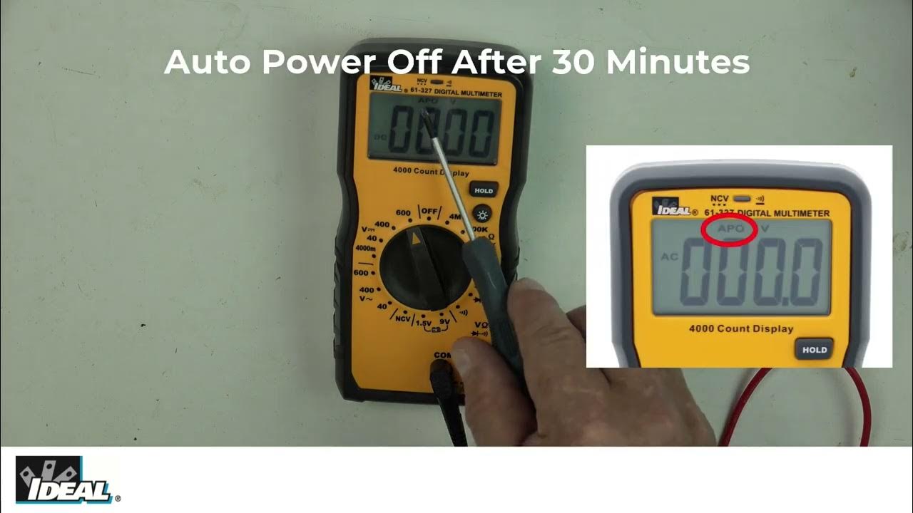How To Use the IDEAL 61327 Manual Ranging Multimeter YouTube