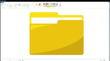 How to draw a Folder icon 📁 using MS Paint | How to draw on your computer