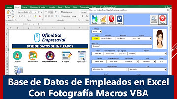 Base de Datos de Empleados en Excel con fotografías Macros - BASE DE DATOS con Fotografía Macros VBA