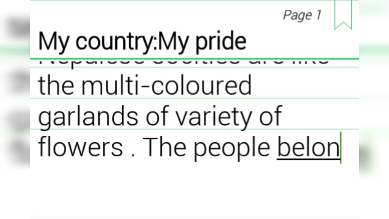 my country my pride essay in english