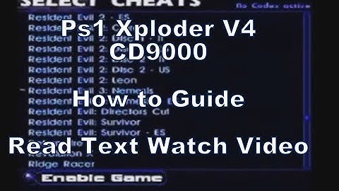 Using the Ps1 Xploder V4 CD9000 (Cheat Disc) on RE3 (Nemesis Cheating Special)