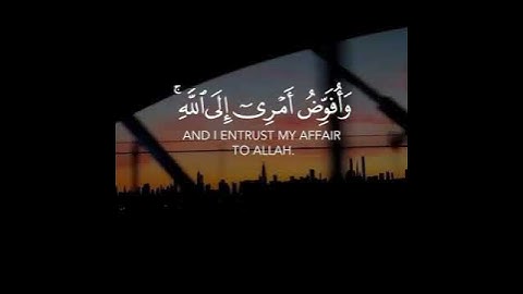 القرآن الكريم | وَأُفَوِّضُ أَمْرِي إِلَى اللَّهِ ۚ إِنَّ اللَّهَ بَصِيرٌ بِالْعِبَادِ | سورة غافر