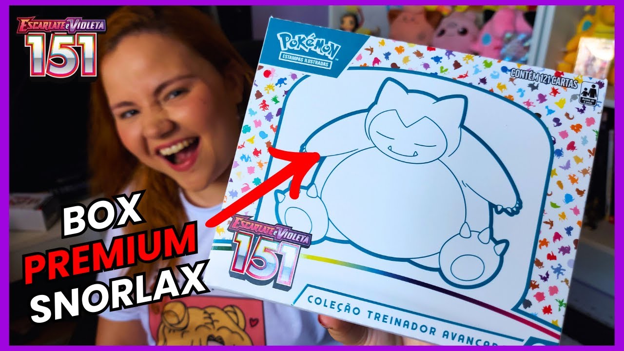 UNBOXING POKEMON TCG – COLEÇÃO TREINADOR AVANÇADO – POKÉMON 151 – SNORLAX 