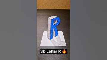 3D Letter "R" !! FULL VIDEO HERE ☝️#drawing #shorts #3dart #foryou #viralshorts #3ddrawing #draw