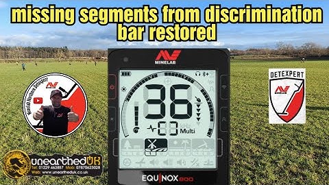 missing segments from discrimination bar restored #metaldetecting