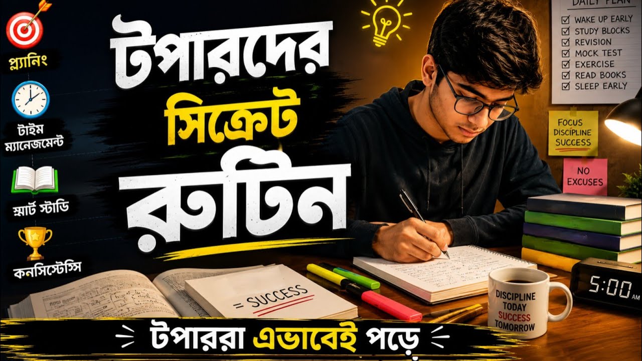 How To Be Topper Topperদের Secret Study Routine 🔥| Topperরা এভাবেই পড়ে | Toppers Daily ...