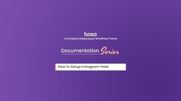 How to setup Instagram Feed Options - Bosa Multipurpose WordPress Theme