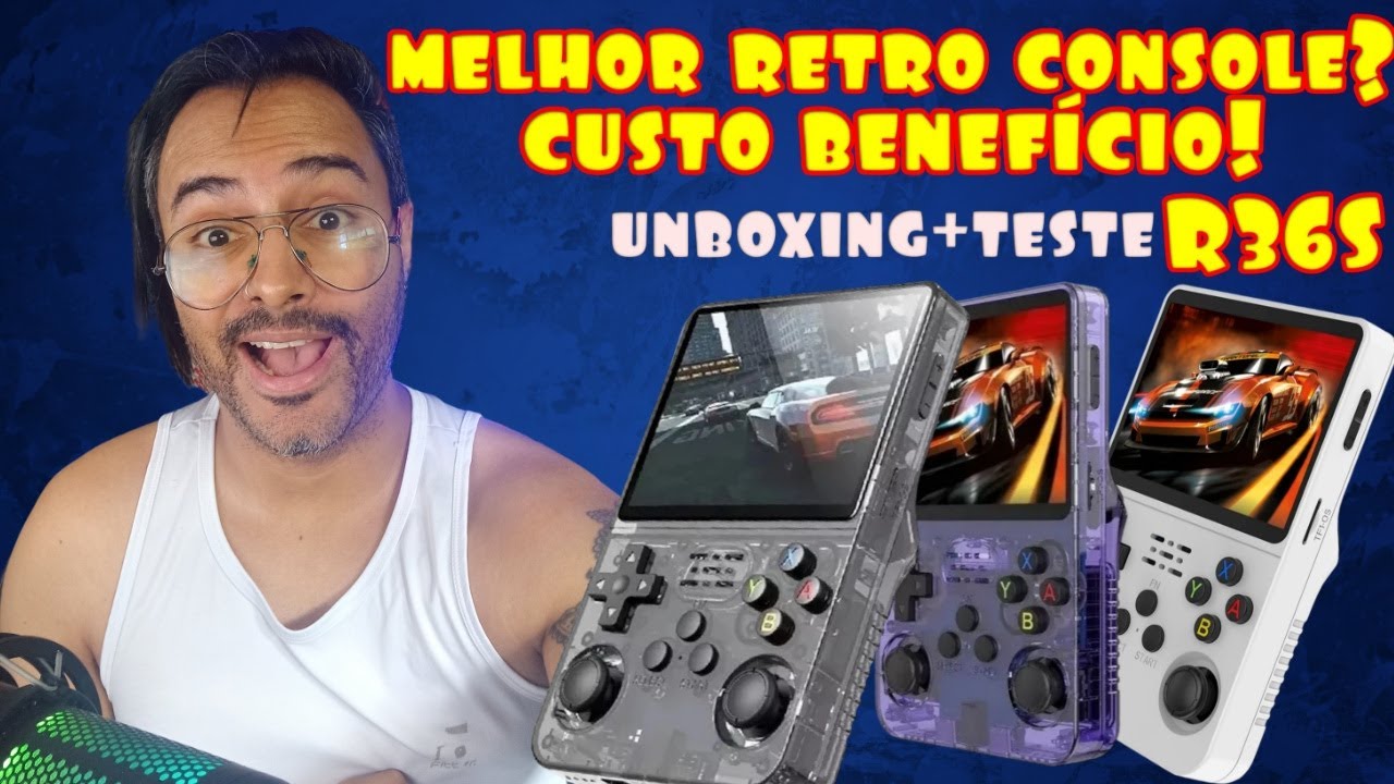 MELHOR CONSOLE PORTATIL CUSTO BENEFÍCIO! R36S UNBOXING+TESTE - YouTube