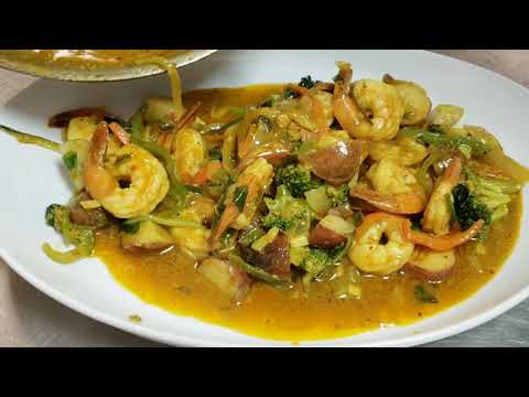 CURRY SHRIMP WITH BROCCOLI - COOKING WITH CHEF PATRICK