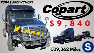 Copart won for $9840 - 2019 Freightliner Cascadia DD15 w/ Engine Start Program