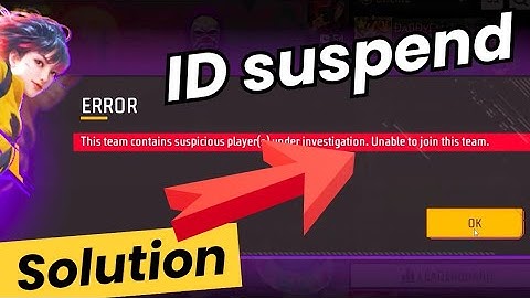 This team contains suspicious player(s) under investigation. Unable to join this team ||PROBLEM 😭 🤯