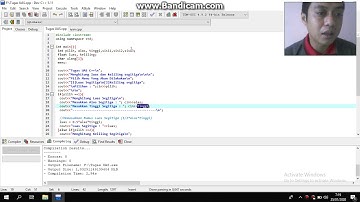 Menghitung Luas Segitiga dan Keliling Segitiga dengan C++