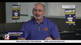 UAW President Fain announces strike vote plans at Stellantis