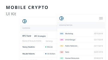 Mobile Crypto Dashboard UI Kit - Overview