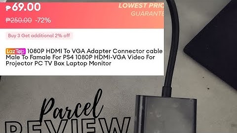 Hdmi to Vga adapter connector cable male to female| 69 Pesos lang ❗📌| parcel review| Lazada