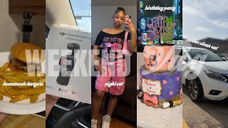 Weekend vlog | new camera + cleaning my car + night out + cooking | GIRL, let’s catch up! 