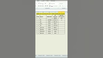 How to calculate GST in Excel easy method #shortsfeed #shorts #excel