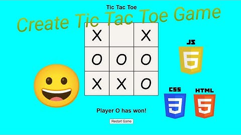Tic tac toe game using Html, CSS and Javascript || #tictactoegame #javascript #html5
