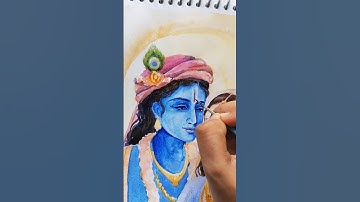 radha krishna watercolour drawing part :2 #art #shorts #radhakrishna