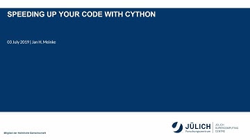 High-Performance Computing with Python: Speeding up your code with Cython