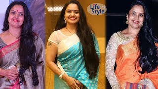 Actress Pragathi Stylish Saree Collection Trendy Middle Aged Women Saree Collection Lifestyle Tv