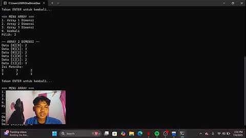 Tugas kuliah array, pointer dan struktur (kepin prepantri 241091900139)