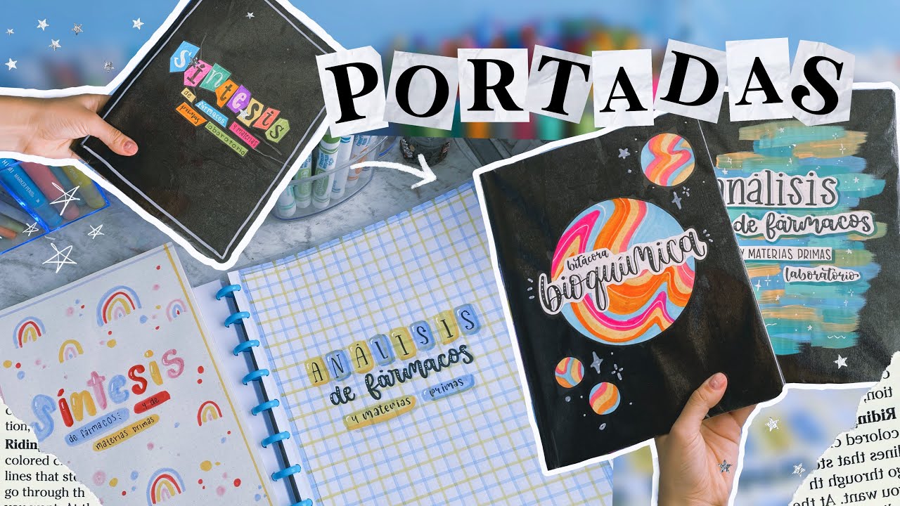 PORTADAS FÁCILES para tus CUADERNOS- DanielaGmr ✨