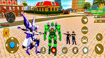 ARMY ROBOT TRANSFORM BATTLE IN FLYING CAR GAMES AND JET ROBOT GAMES | Click Here Gaming