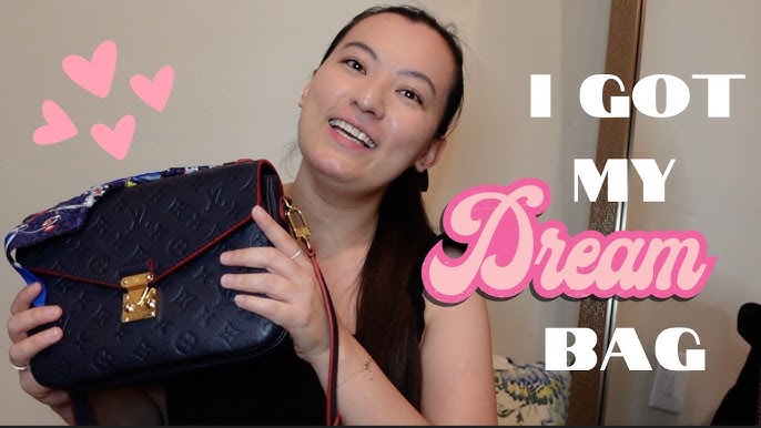 My new Louis Vuitton POCHETTE METIS in Rose Trianon, Empreinte leather  #handbagunboxing #baglover 