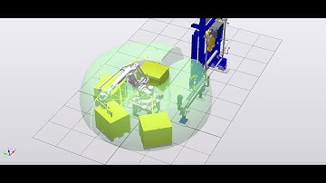 SSNZ FROMM Timber Press with ABB460 Robot 4 Pallets picking Simulation 2110313