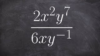 Learn how to simplify an expression by applying the quotient rule of exponents