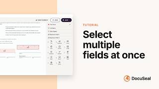How to select and edit multiple fields in DocuSeal