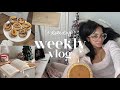 cozy holiday vlog 🍎🌲☕️ — bake with me, christmas prep, home update, heatless curls, duo movie night