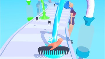 MAX LEVEL in Brush Hair Gameplay Android,ios (Levels 17-18)
