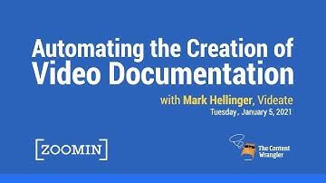 Automating the Creation of Video from Software Documentation (ft. Mark Hellinger) | Zoomin