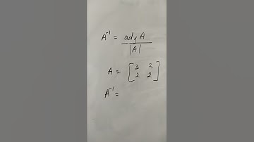 Inverse of a matrix short trick (मैट्रिक्स का प्रतिलोम )