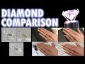 Diamond Size Comparison Color Clarity 2 Carat 1 Ct Ring on Finger Hand 3 .5 1/2 Cut Price vvs women